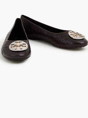 Tory Burch Claire embellished quilted leather ballet flats size 7